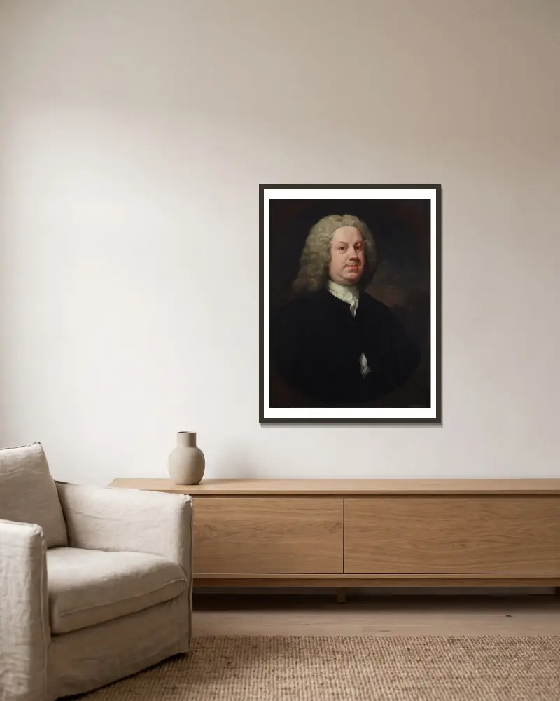 Dr. Benjamin Hoadly, MD von William Hogarth gerahmt an einer Wand