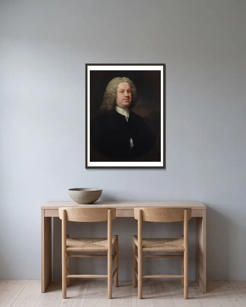 Dr. Benjamin Hoadly, MD von William Hogarth gerahmt an einer Wand