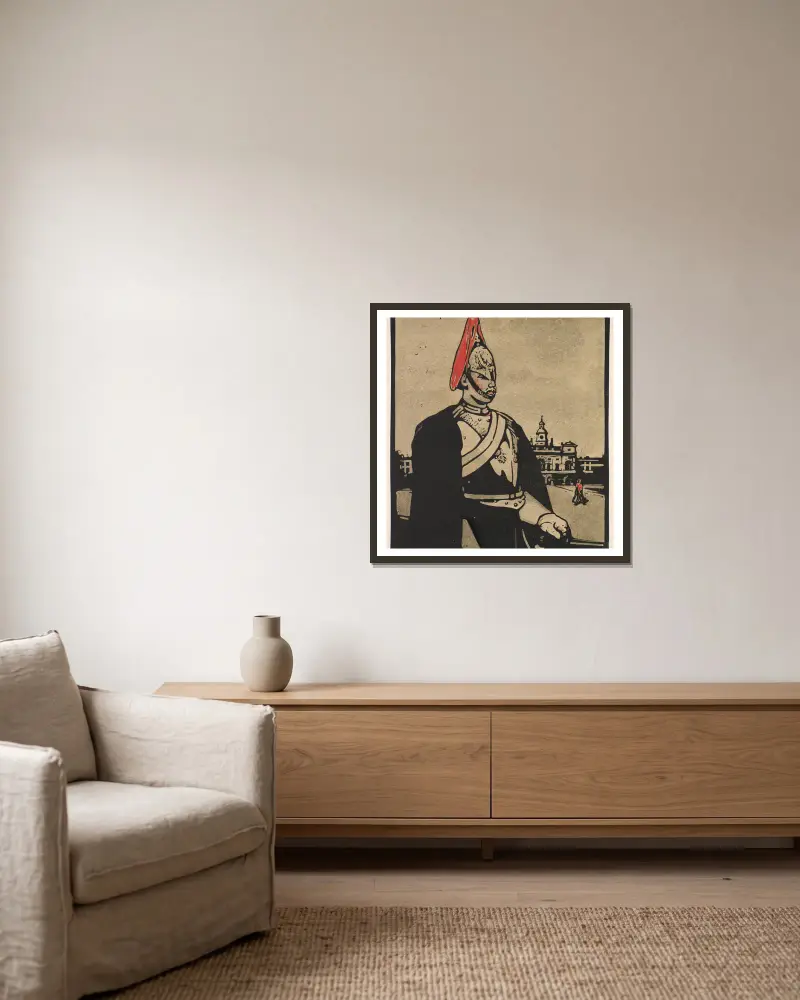 Guardsman av William Nicholson inramad på en vägg