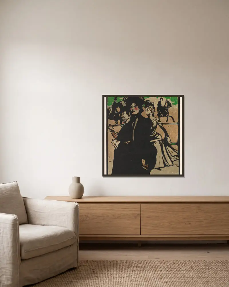 Lady von William Nicholson gerahmt an einer Wand