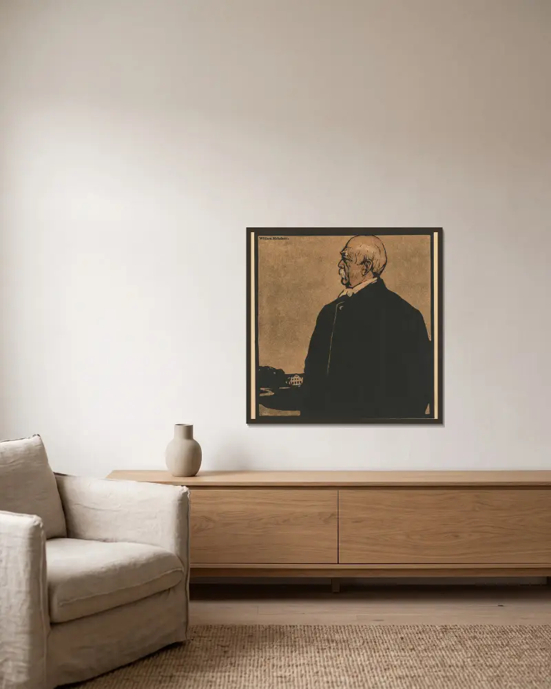 Prince Bismark av William Nicholson inramad på en vägg