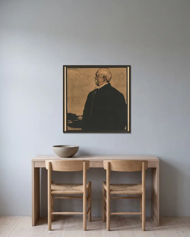 Prince Bismark av William Nicholson inramad på en vägg