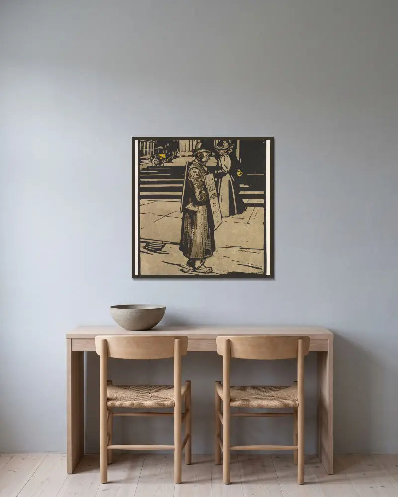 Sandwich-Man, William Nicholson v rámu na stěně