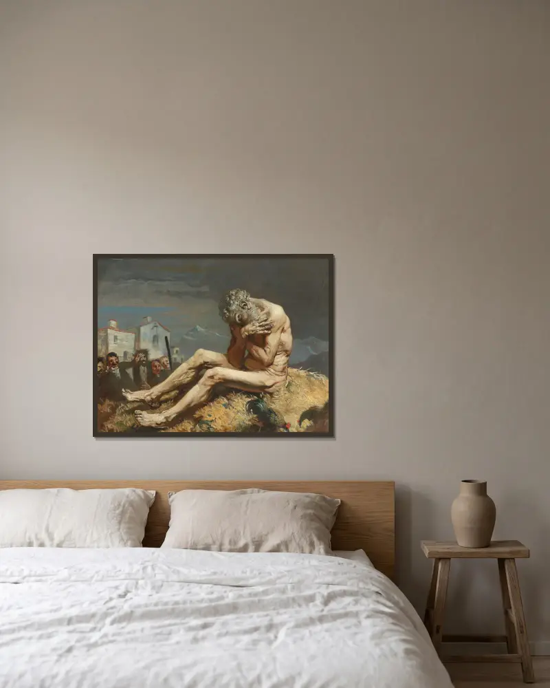 Hiob, William Orpen w ramie na ścianie