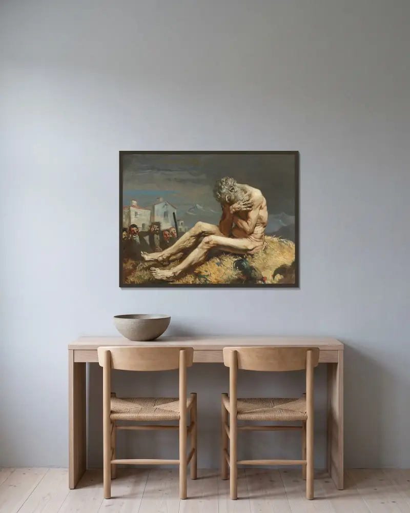 Hiob, William Orpen w ramie na ścianie