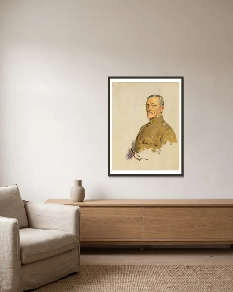John Joseph Pershing, William Orpen w ramie na ścianie
