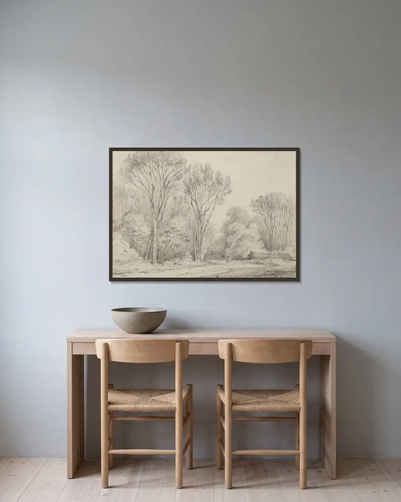 Manuka Grove on Taines Section, Upper Hutt av William Swainson inramad på en vägg