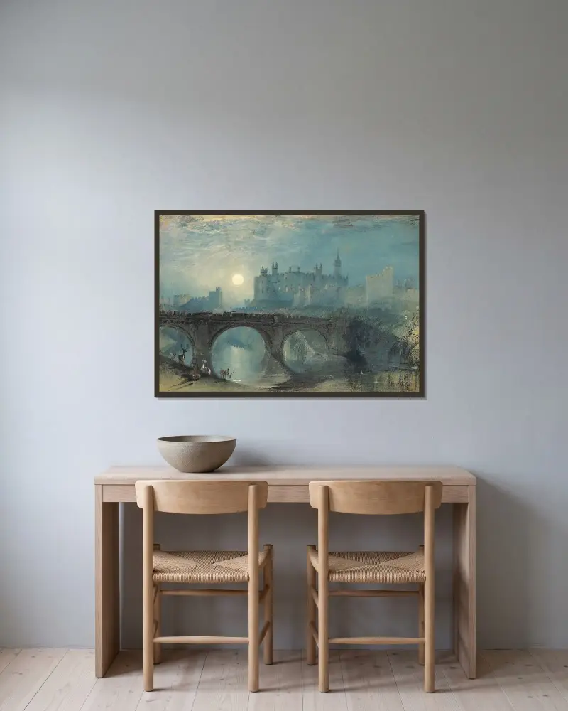 Zamek Alnwick, Joseph Mallord William Turner w ramie na ścianie