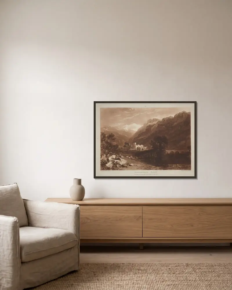 Bonneville, Savoy, Nr. 1 von Joseph Mallord William Turner gerahmt an einer Wand
