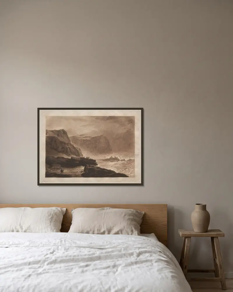 Yorkshires kust, nära Whitby av Joseph Mallord William Turner inramad på en vägg