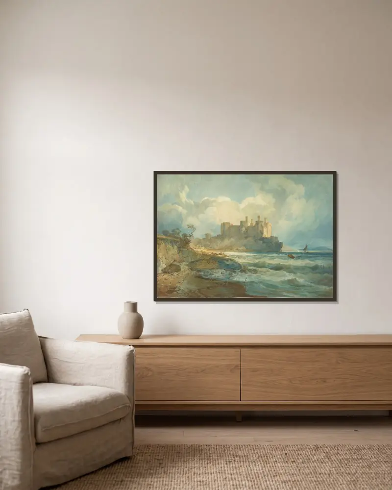 Conway Castle, North Wales von Joseph Mallord William Turner gerahmt an einer Wand