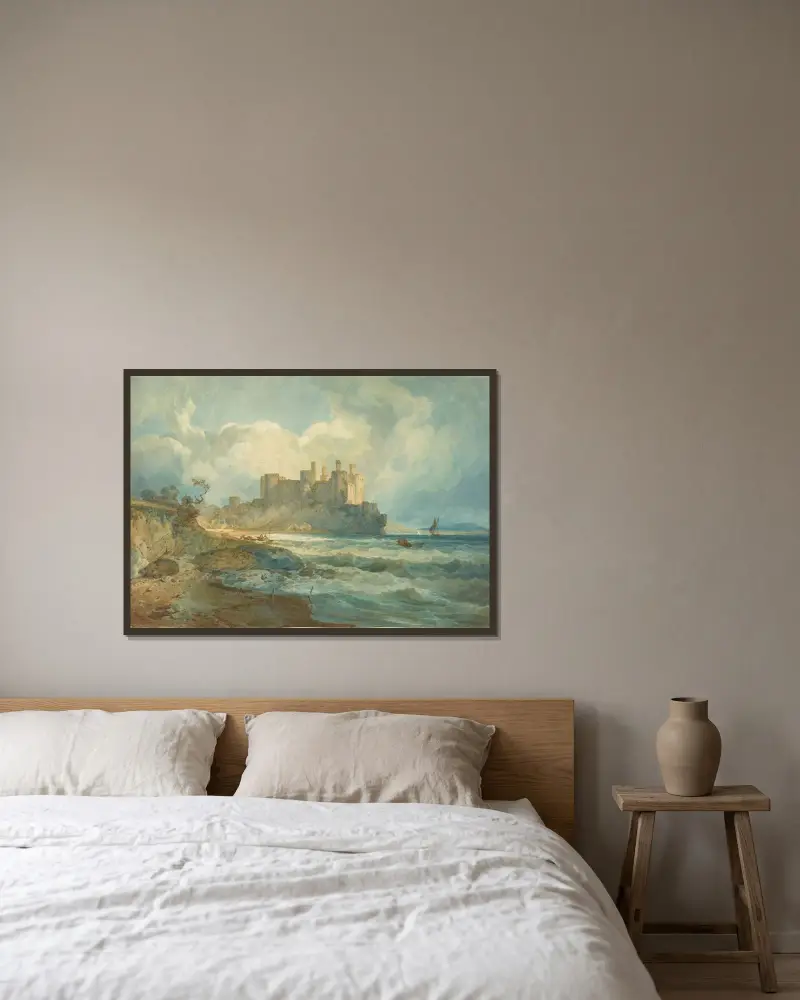 Conway Castle, North Wales von Joseph Mallord William Turner gerahmt an einer Wand