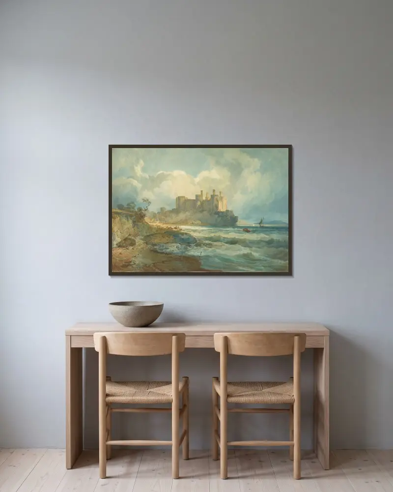 Conway Castle, North Wales von Joseph Mallord William Turner gerahmt an einer Wand