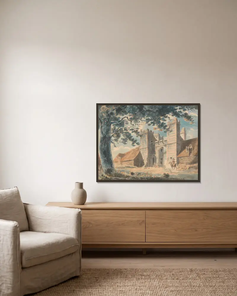 Dent de Lion, Margate av Joseph Mallord William Turner inramad på en vägg