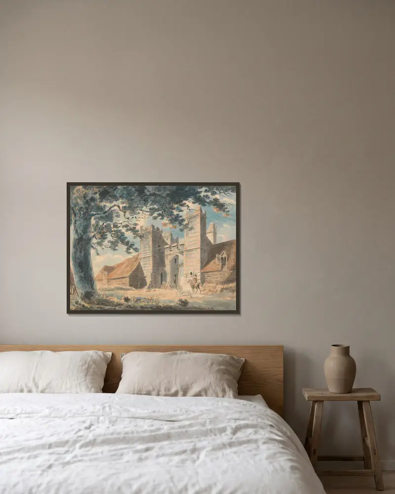 Dent de Lion, Margate av Joseph Mallord William Turner inramad på en vägg