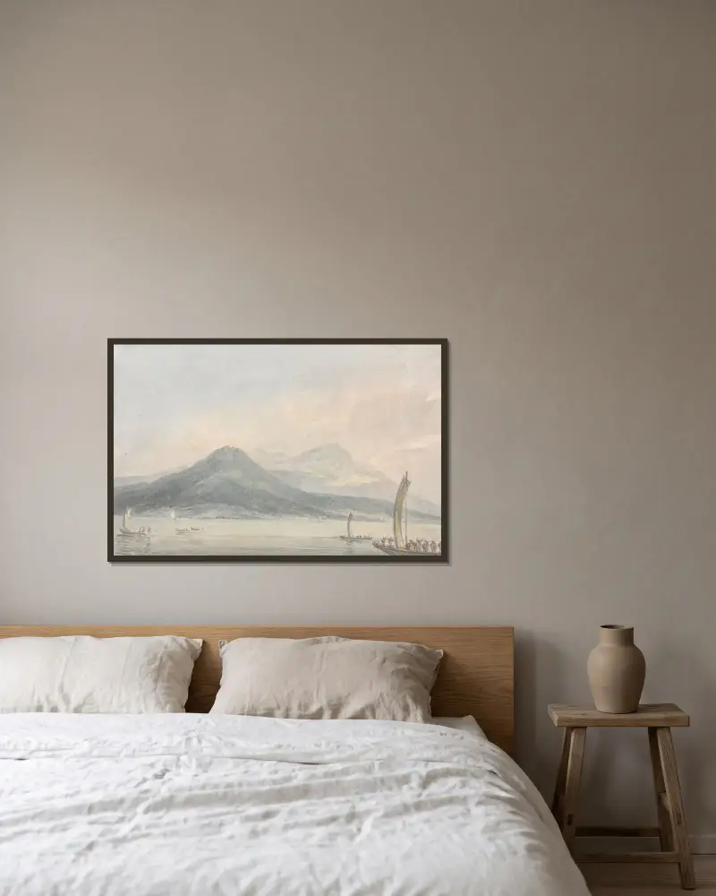 Från Isola Borromeo, Lago Maggiore av Joseph Mallord William Turner inramad på en vägg