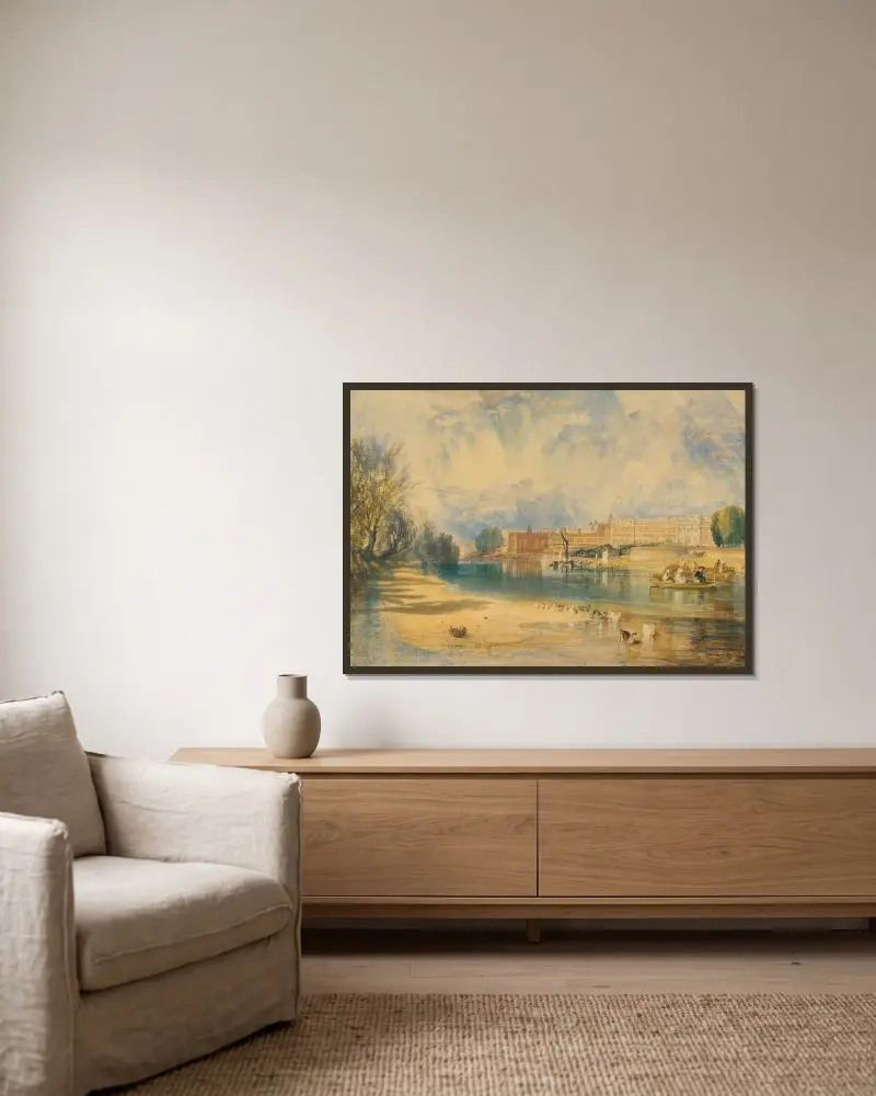 Hampton Court Palace, Joseph Mallord William Turner v rámu na stěně