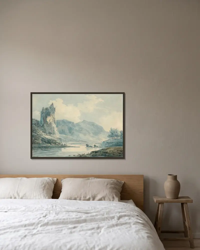 Ilam Rock, Dovedale, Derbyshire von Joseph Mallord William Turner gerahmt an einer Wand