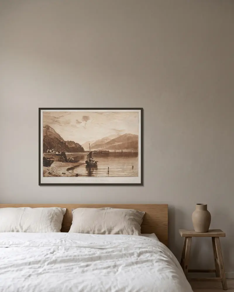 Inverary Pier, Loch Fyne, Morgen von Joseph Mallord William Turner gerahmt an einer Wand