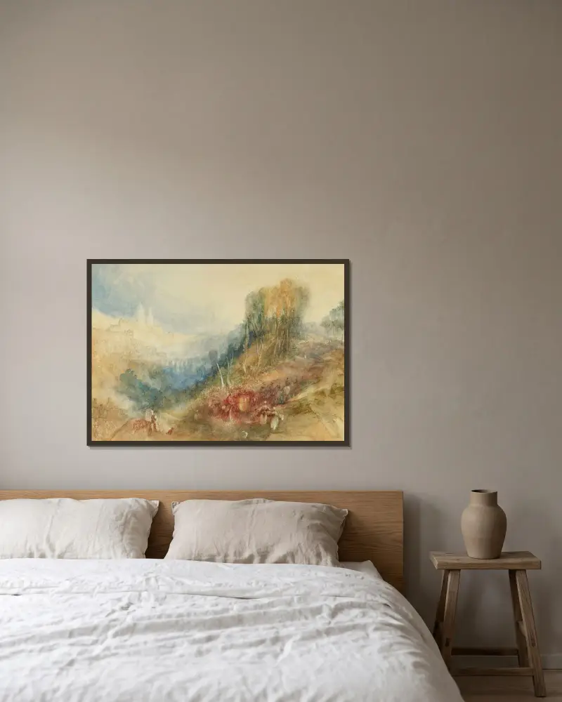 Lozanna od zachodu, Joseph Mallord William Turner w ramie na ścianie