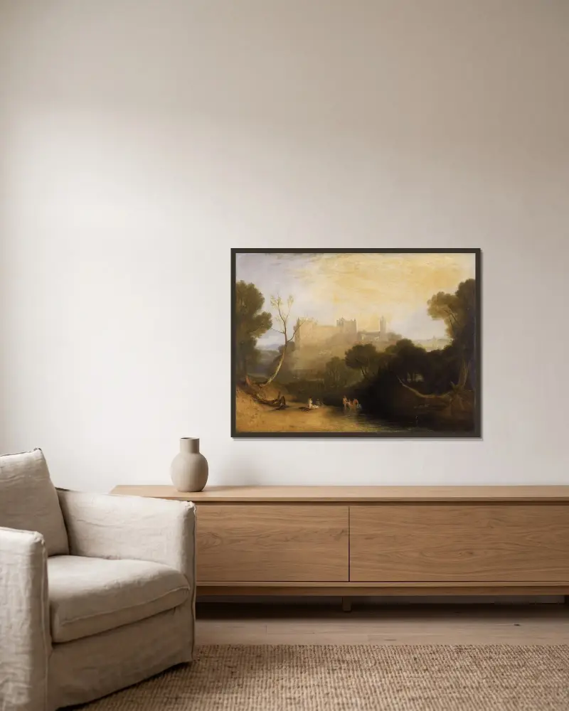 Linlithgow Palace von Joseph Mallord William Turner gerahmt an einer Wand