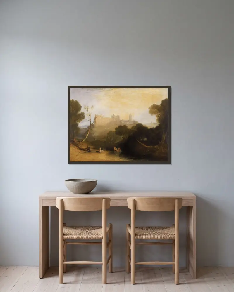 Linlithgow Palace von Joseph Mallord William Turner gerahmt an einer Wand