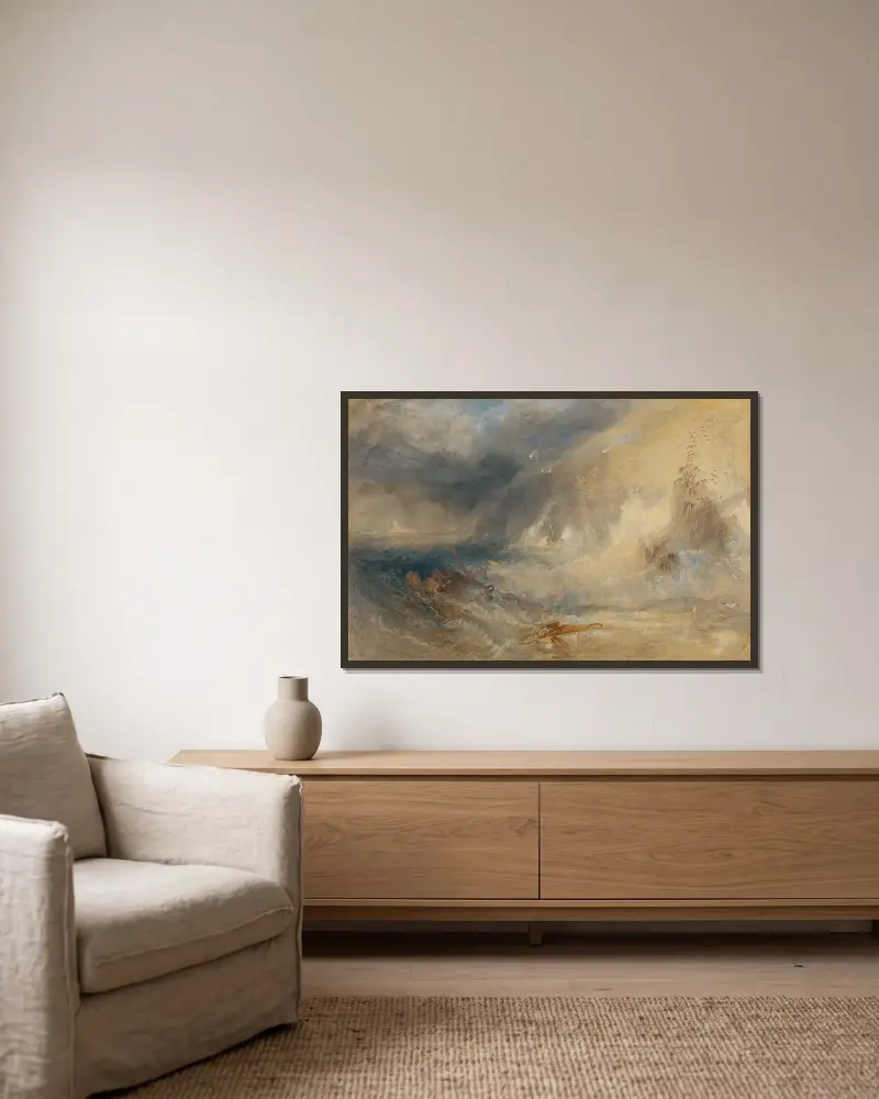 Long Ships Leuchtturm, Land's End von Joseph Mallord William Turner gerahmt an einer Wand