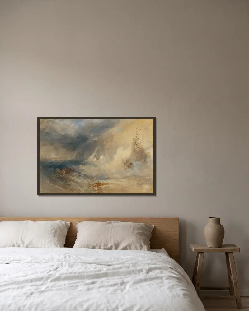 Long Ships Leuchtturm, Land's End von Joseph Mallord William Turner gerahmt an einer Wand