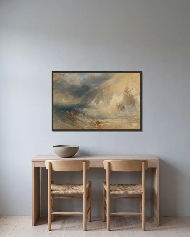 Long Ships Leuchtturm, Land's End von Joseph Mallord William Turner gerahmt an einer Wand