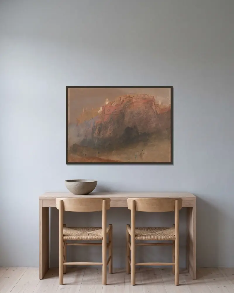 Luxemburg von Joseph Mallord William Turner gerahmt an einer Wand