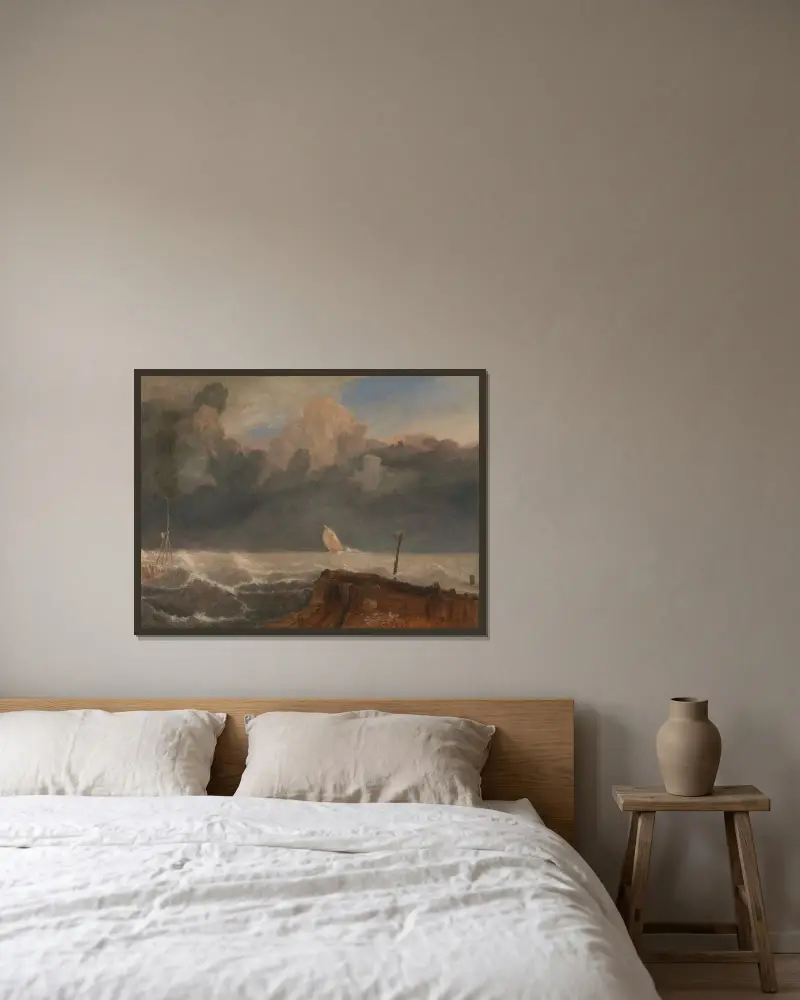 Port Ruysdael, Joseph Mallord William Turner v rámu na stěně