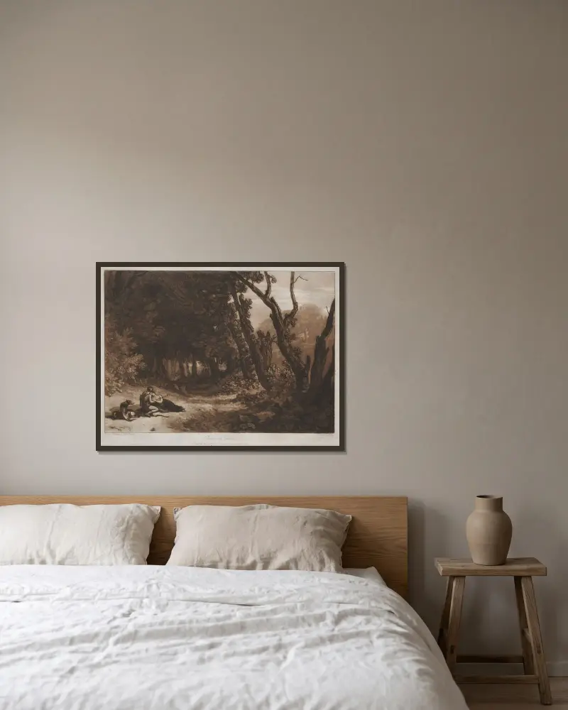Prokris a Kefalos, Joseph Mallord William Turner v rámu na stěně