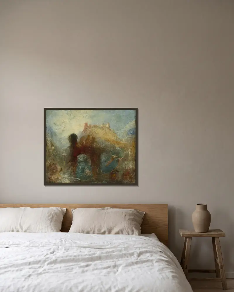 Jeskyně královny Mab, Joseph Mallord William Turner v rámu na stěně
