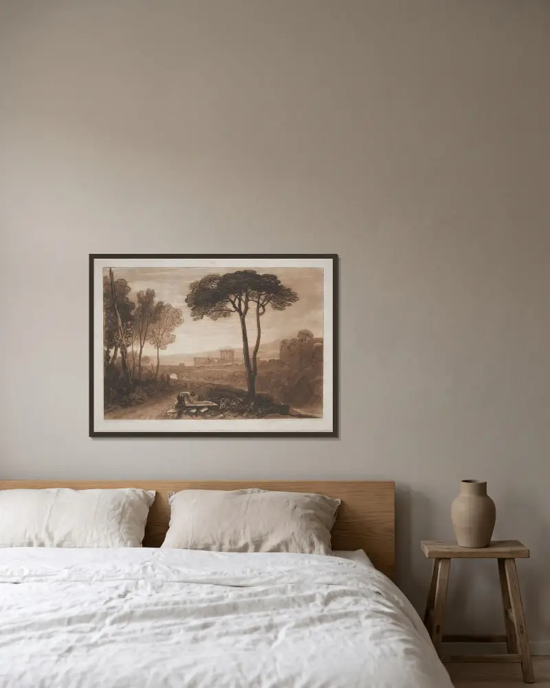 Szene in der Campagna von Joseph Mallord William Turner gerahmt an einer Wand