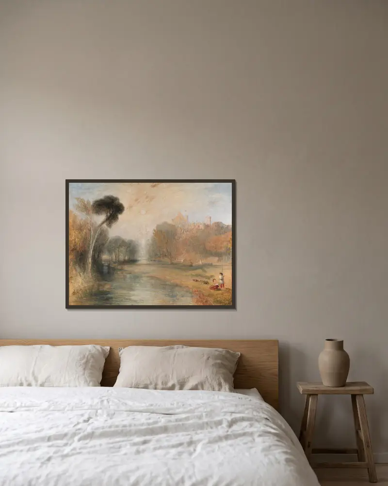 Schloss Rosenau, Coburg av Joseph Mallord William Turner inramad på en vägg