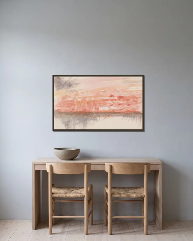 Das Kanal-Skizzenbuch 25 von Joseph Mallord William Turner gerahmt an einer Wand