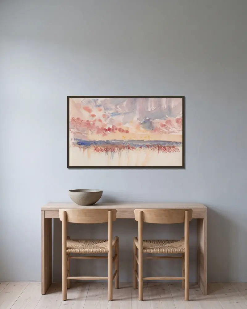 Kanalen skissbok 29 von Joseph Mallord William Turner gerahmt an einer Wand