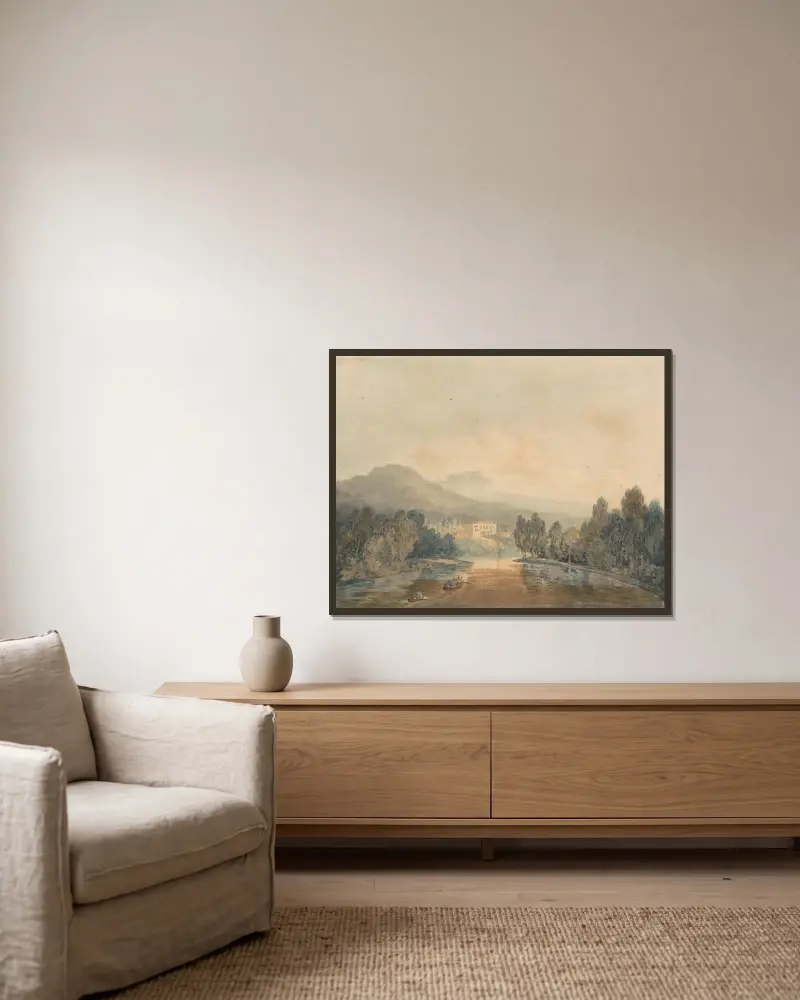 Villa Salviati nad Arno, Joseph Mallord William Turner w ramie na ścianie