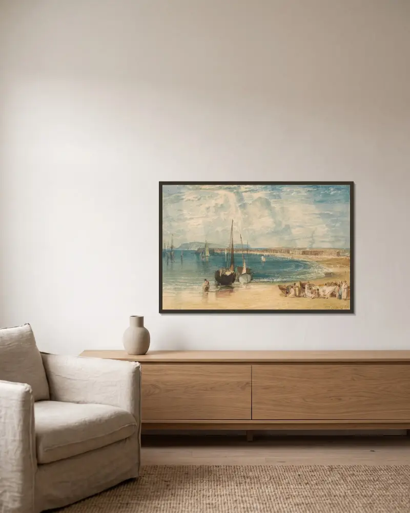 Weymouth von Joseph Mallord William Turner gerahmt an einer Wand