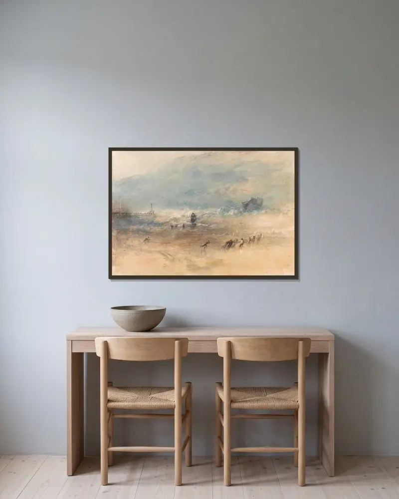 Piaski Yarmouth, Joseph Mallord William Turner w ramie na ścianie