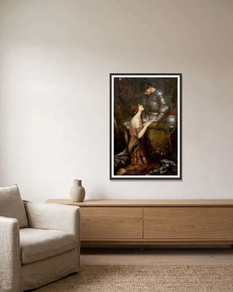 Lamia, John William Waterhouse v rámu na stěně