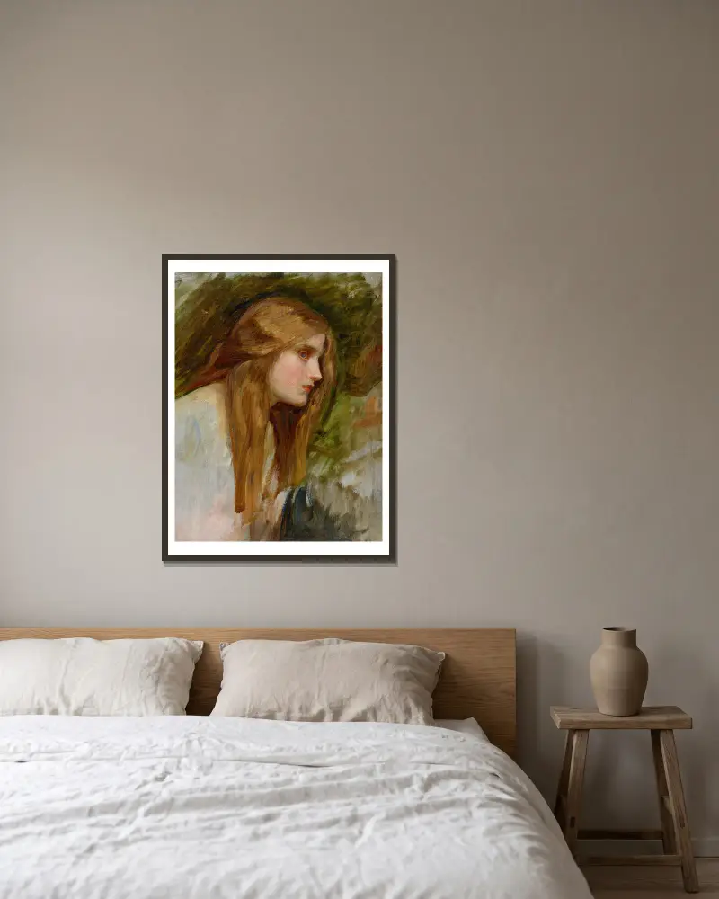 Phyllis – nr 2 av John William Waterhouse inramad på en vägg