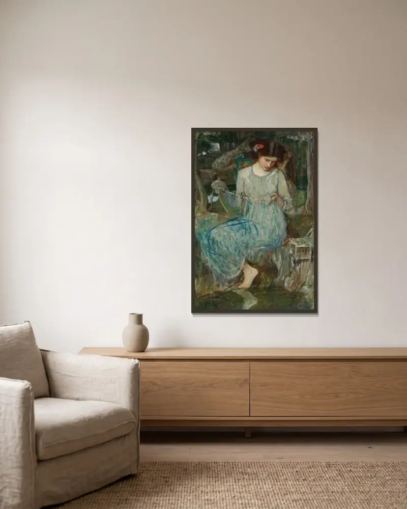 Náhrdelník, John William Waterhouse v rámu na stěně