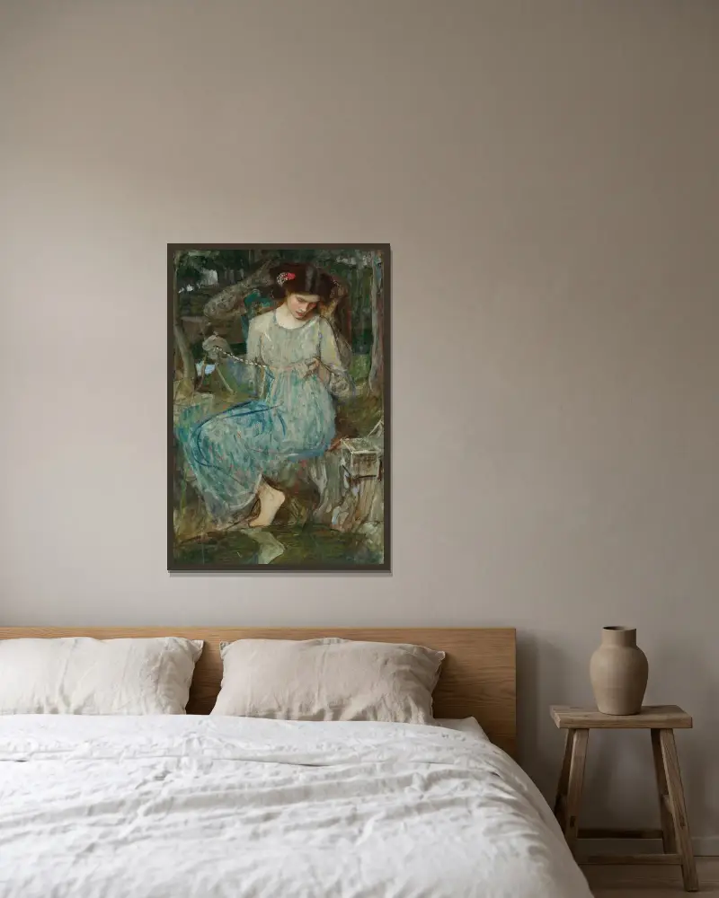 Náhrdelník, John William Waterhouse v rámu na stěně