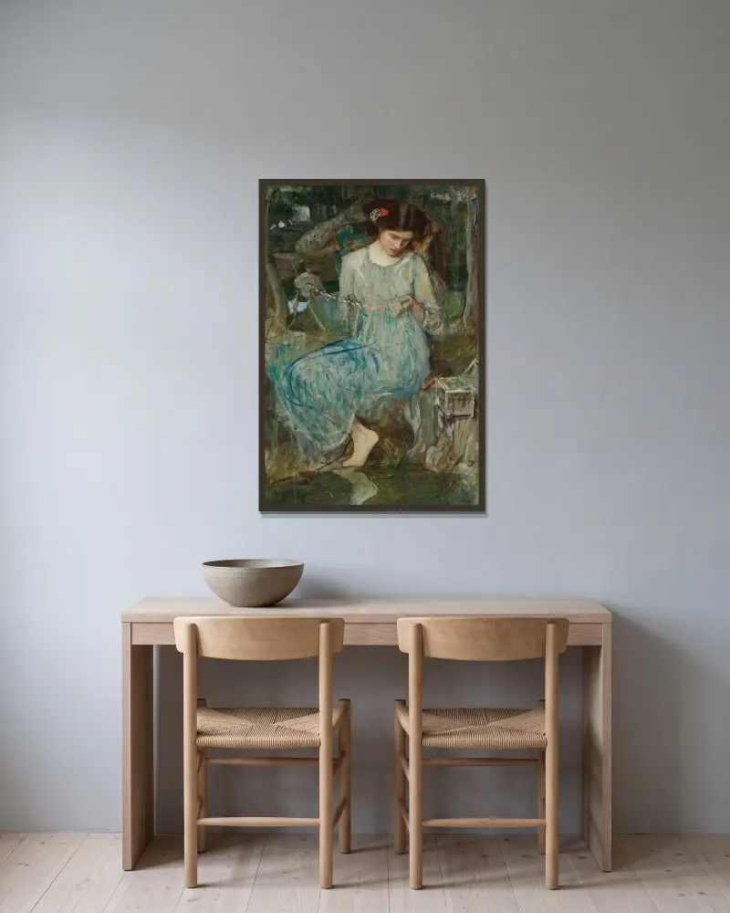 Náhrdelník, John William Waterhouse v rámu na stěně