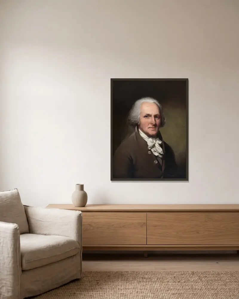 Autoportrét, Charles Willson Peale v rámu na stěně