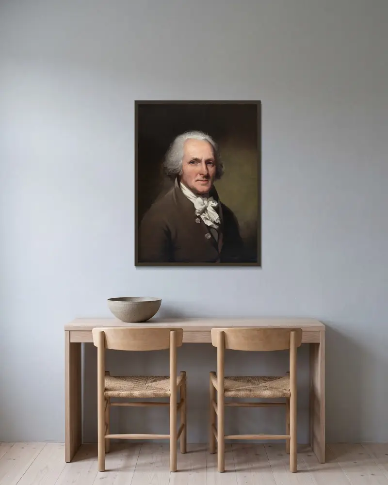 Autoportrét, Charles Willson Peale v rámu na stěně