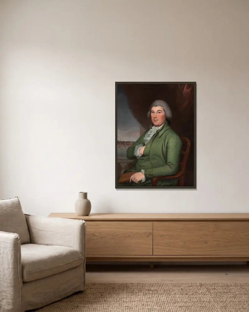 Christopher Hughes, Charles Willson Peale v rámu na stěně
