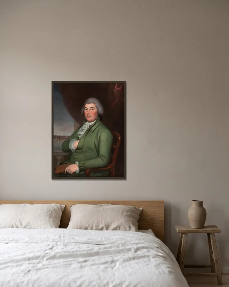 Christopher Hughes, Charles Willson Peale v rámu na stěně