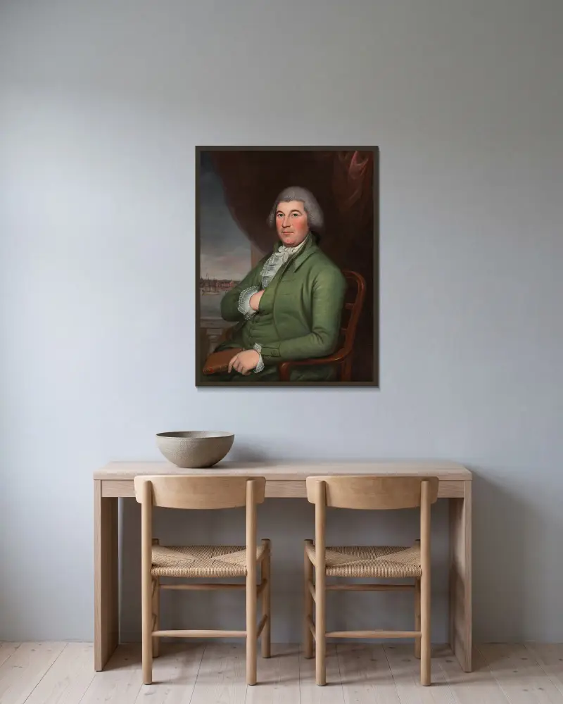 Christopher Hughes, Charles Willson Peale v rámu na stěně